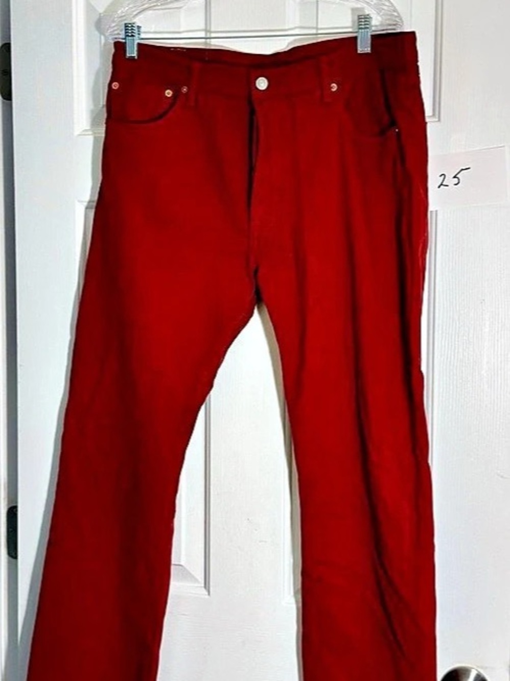 Levi's 501 Straight Jeans in Red Waist 36 Length 30